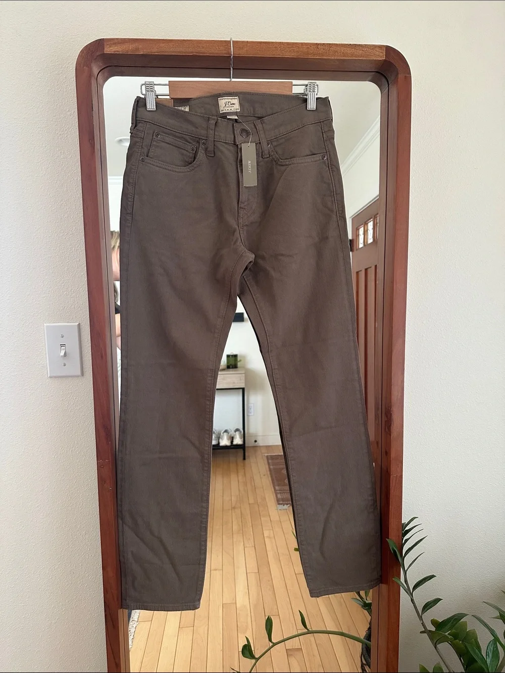 J.Crew 484 Slim Fit Pants NEW Brown Khaki Tan Stretch Chinos Mens 29x32